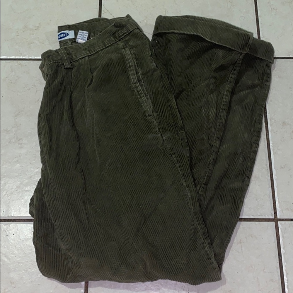 Vintage Old Navy Olive Corduroy Pants
